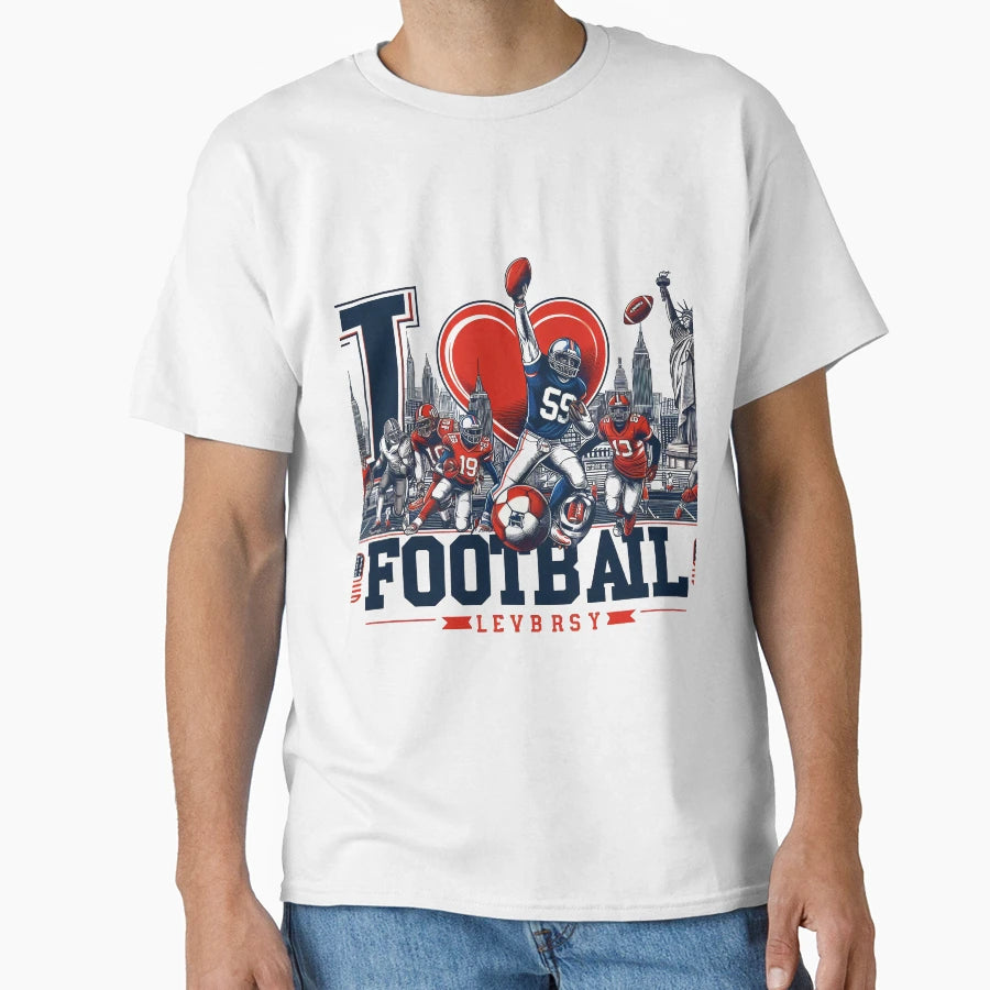 I Love Football Dynamic Rugby Scene T-Shirt - Aesthetic Graphic Unisex - T-Shirt, Sweatshirt, Hoodie