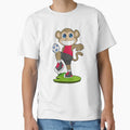 Monkey Soccer Player Soccer T-Shirt - Graphic Print for Adults - T-Shirt, Sweatshirt, Hoodie