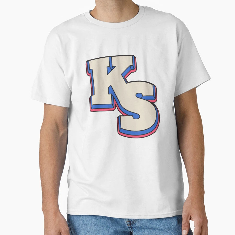 Ks Varsity Letter Collegiate Monogram T-Shirt - Graphic Print Men Women - T-Shirt, Sweatshirt, Hoodie