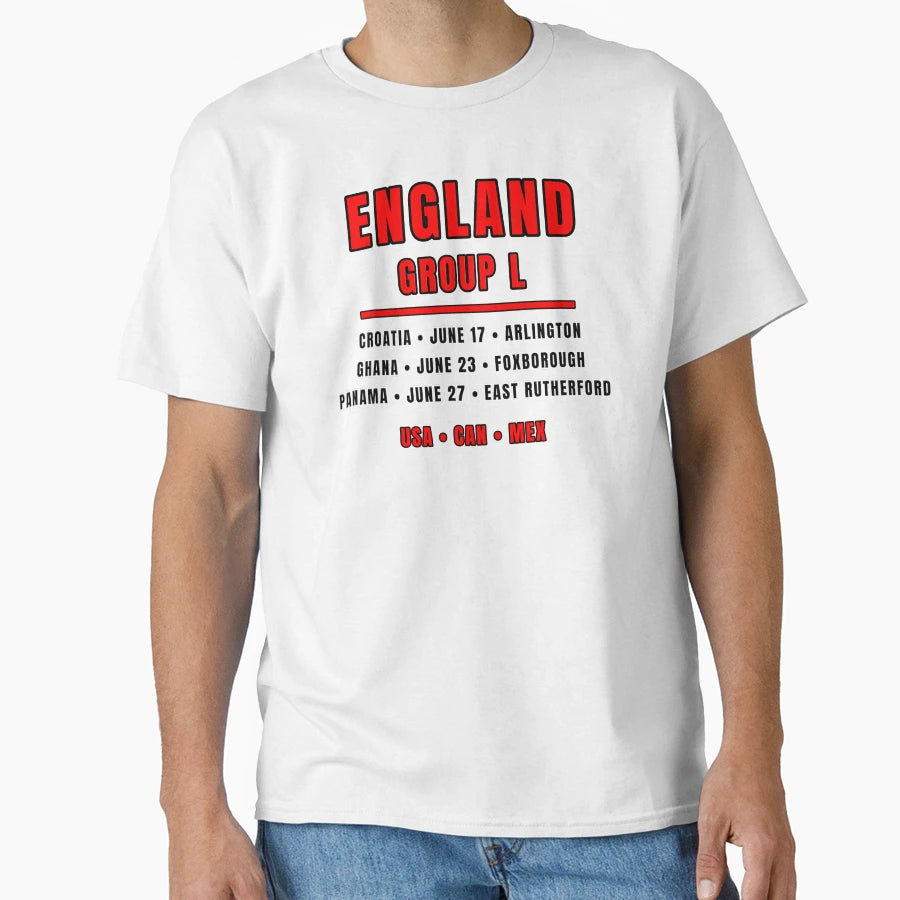 England Football Fixtures Group L T-Shirt - Custom Art Print for Adults - T-Shirt, Sweatshirt, Hoodie