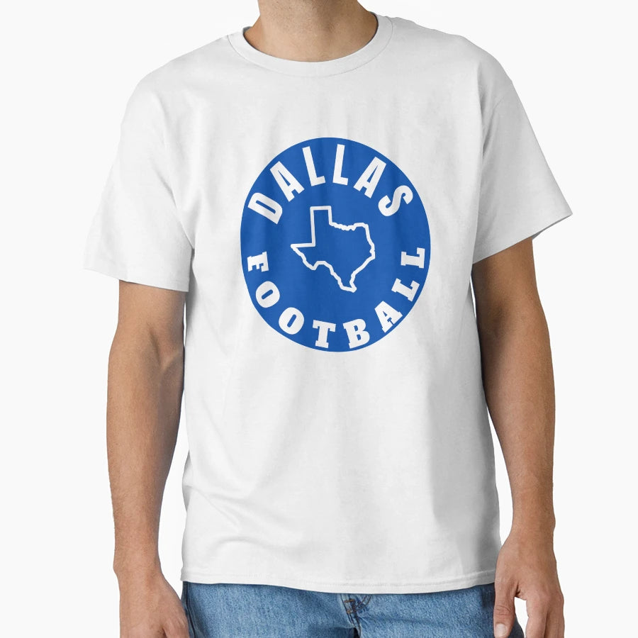 Dallas Football State Circle T-Shirt - Trendy Graphic for Adults - T-Shirt, Sweatshirt, Hoodie