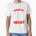 Football Has My Heart Skeleton T-Shirt - Trendy Graphic Unisex - T-Shirt, Sweatshirt, Hoodie