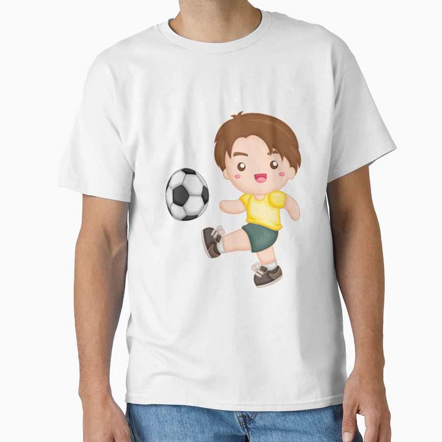 Little Kicking Soccer Ball T-Shirt - Trendy Graphic for Adults - T-Shirt, Sweatshirt, Hoodie