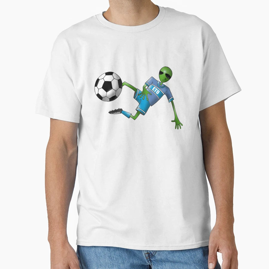 Alien Soccer T-Shirt - Graphic Print Unisex - T-Shirt, Sweatshirt, Hoodie