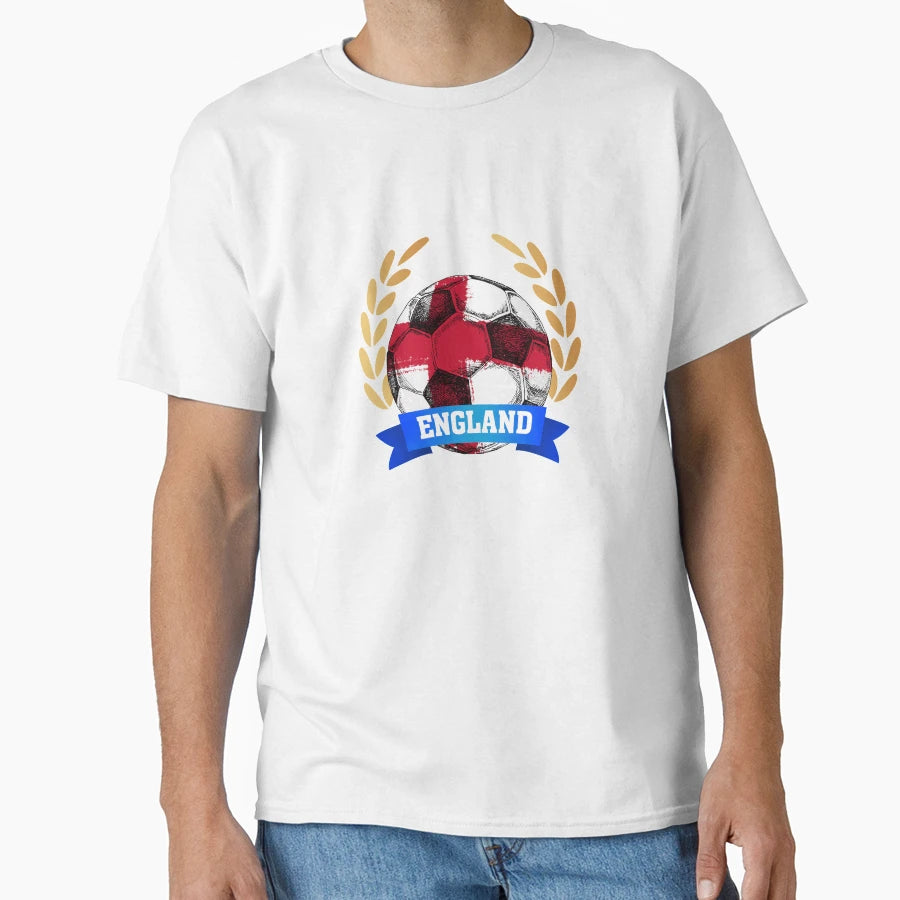 England Football Team T-Shirt - Custom Art Print Unisex - T-Shirt, Sweatshirt, Hoodie