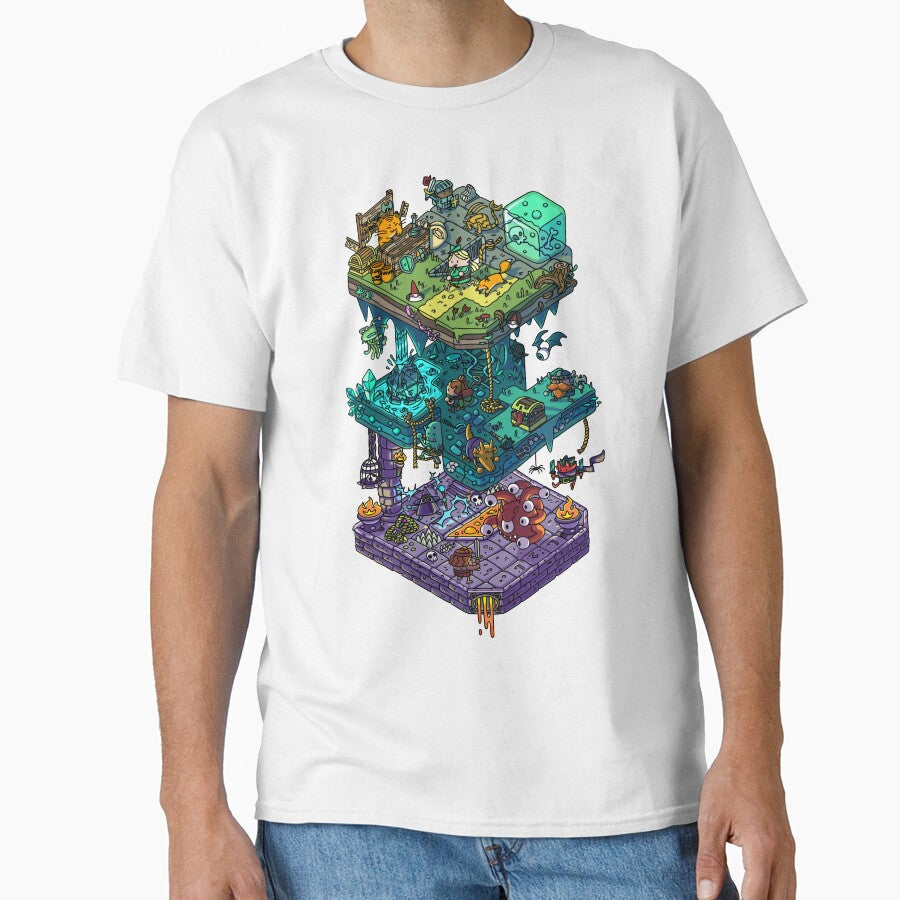 Dungeons and Isometric Dragons by citysaurus - Adult & Kids T-Shirts, Sweatshirts & Hoodies apparel design preview 1