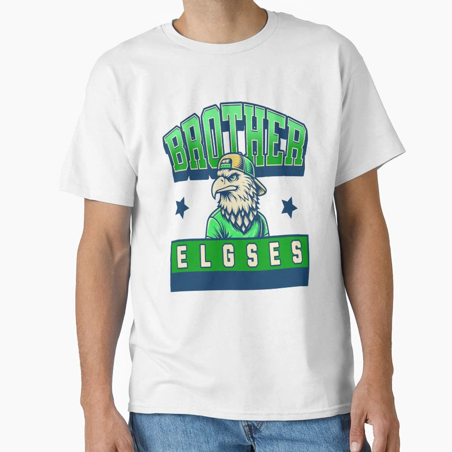 Brother Elgses Eagle Birds Game Day Sport T-Shirt - Custom Art Print Unisex - T-Shirt, Sweatshirt, Hoodie