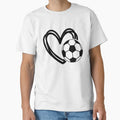 Heart Football Sport T-Shirt - Aesthetic Graphic Unisex - T-Shirt, Sweatshirt, Hoodie