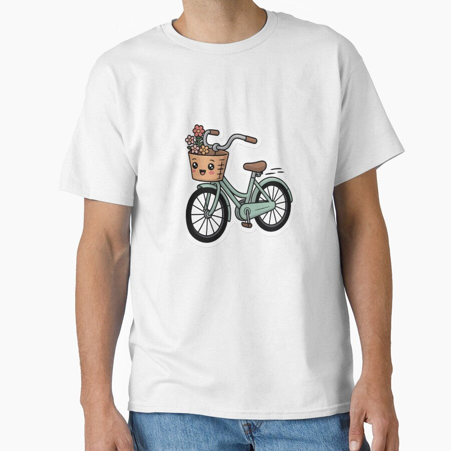 Cute Kawaii Bicycle Cycling Lover Sticker by DesignEG - Adult & Kids T-Shirts, Sweatshirts & Hoodies apparel design preview 1