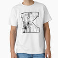 Letter K Initials T-Shirt - Minimalist Print Men Women - T-Shirt, Sweatshirt, Hoodie