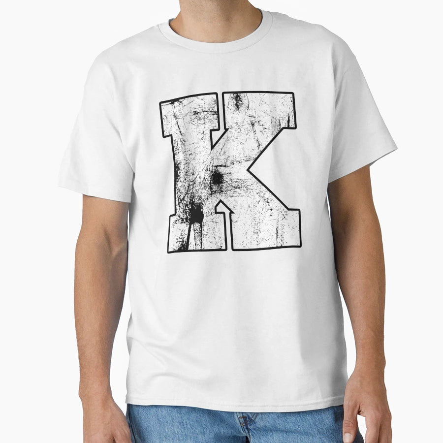 Letter K Initials T-Shirt - Minimalist Print Men Women - T-Shirt, Sweatshirt, Hoodie
