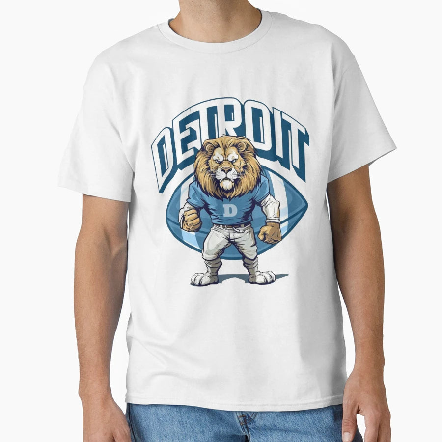 Football Detroit Lions T-Shirt - Minimalist Print Men Women - T-Shirt, Sweatshirt, Hoodie