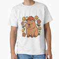 Capybara with Cap and Flowers by FunnySignalStudio - Adult & Kids T-Shirts, Sweatshirts & Hoodies apparel design preview 1