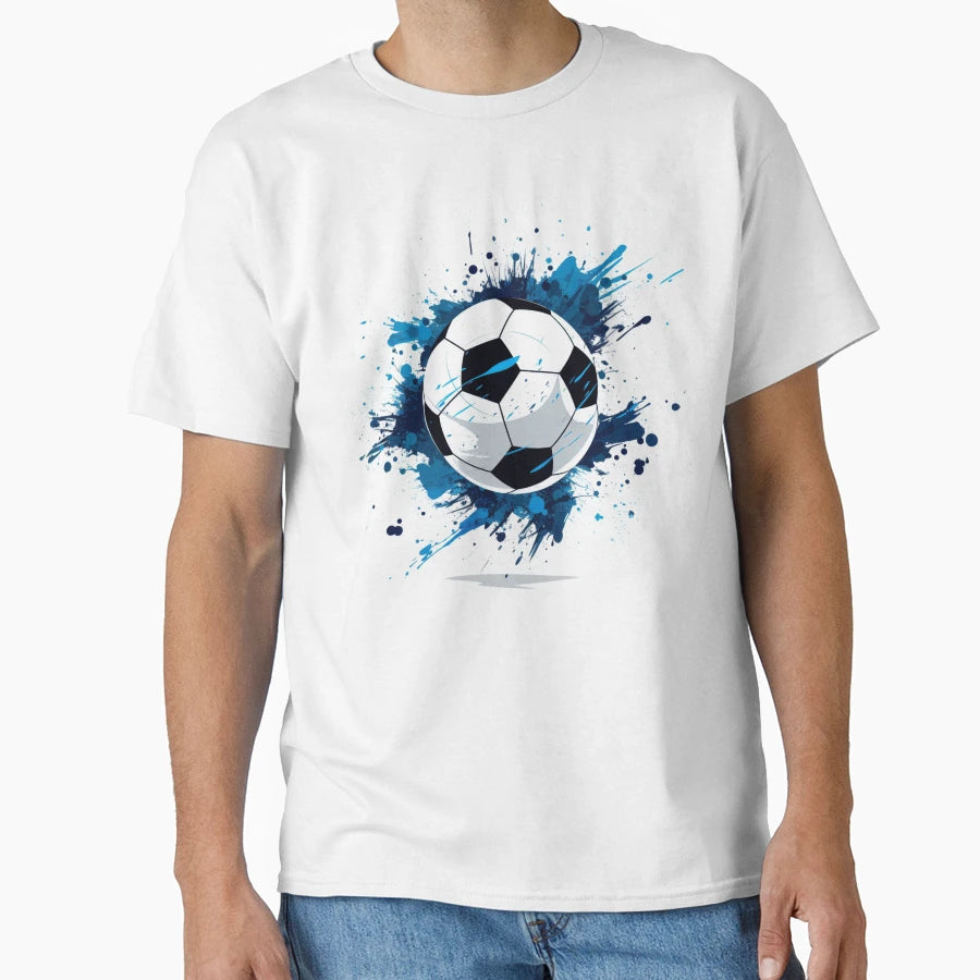 Soocer Futball Ball T-Shirt - Custom Art Print for Adults - T-Shirt, Sweatshirt, Hoodie