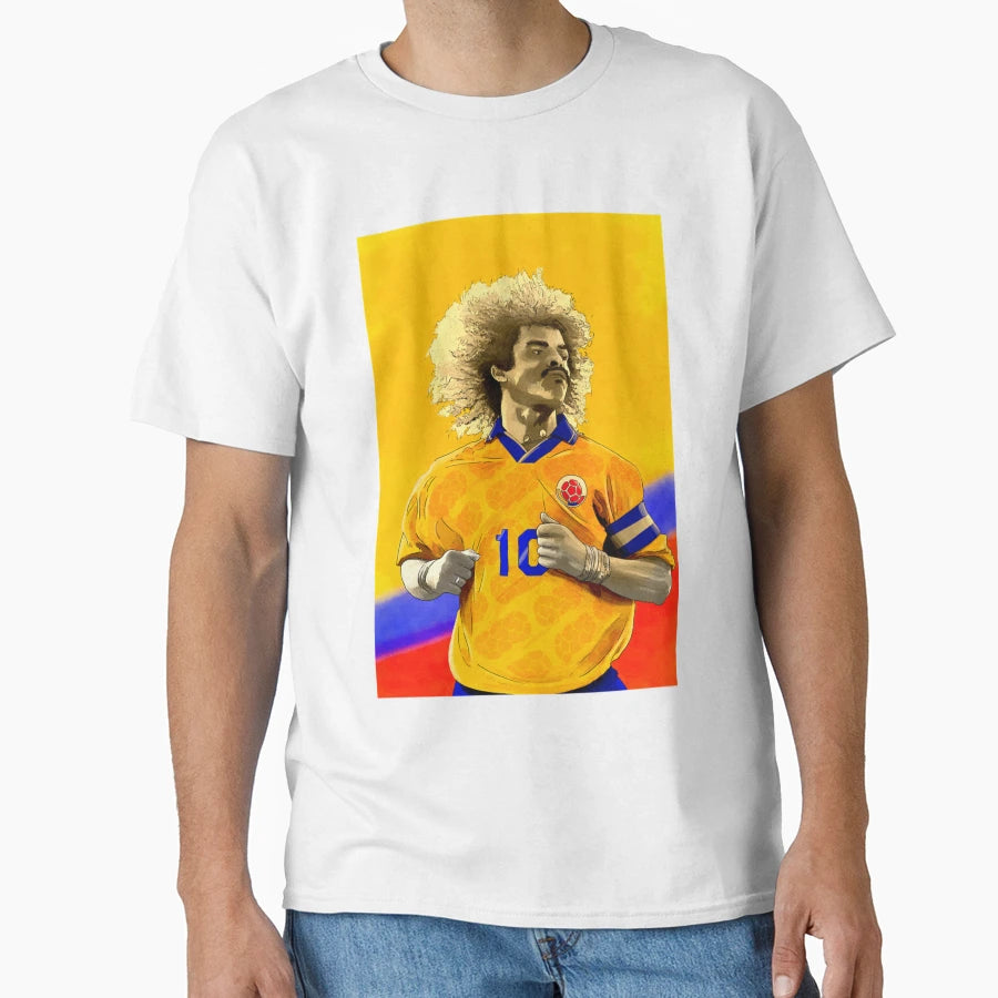 Carlos Valderrama Colombia Football T-Shirt - Streetwear Style Men Women - T-Shirt, Sweatshirt, Hoodie