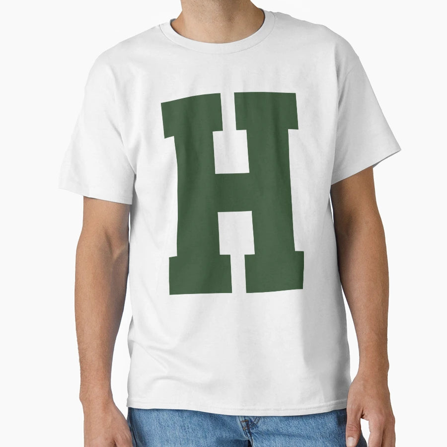 Alphabet Green H Sports Letter H T-Shirt - Custom Art Print Men Women - T-Shirt, Sweatshirt, Hoodie