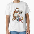 Calvin And Hobbes Soccer Playing Funny T-Shirt - Trendy Graphic Men Women - T-Shirt, Sweatshirt, Hoodie