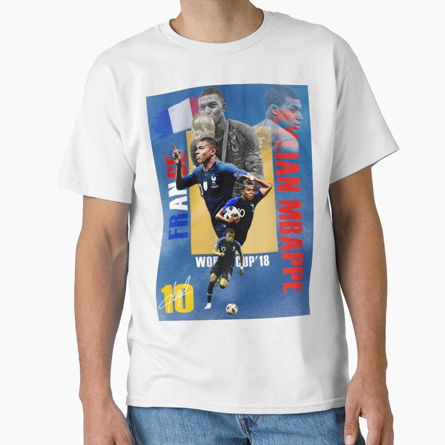 Kylian Mbappe France National Team Football Art Les - Adult & Kids T-Shirts, Sweatshirts & Hoodies apparel design preview 1