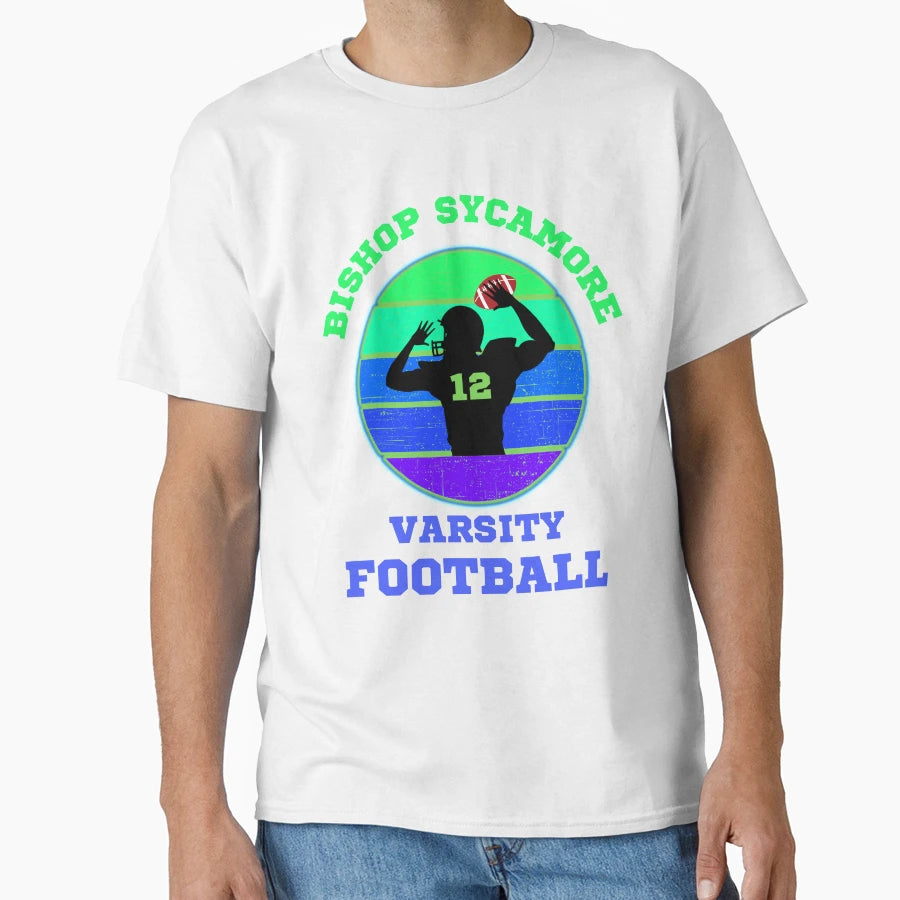Fake School Football Team Bishop T-Shirt - Trendy Graphic for Adults - T-Shirt, Sweatshirt, Hoodie