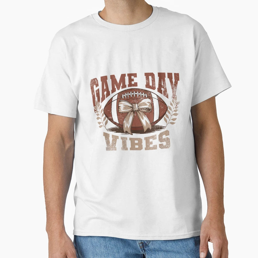 Game Day Coquette Bow Football Season T-Shirt - Streetwear Style Unisex - T-Shirt, Sweatshirt, Hoodie