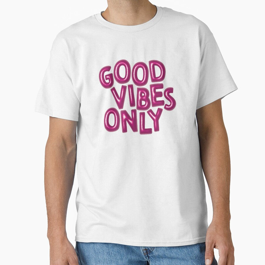 Good Vibes Only (Pink) by RanRanDesigns - Adult & Kids T-Shirts, Sweatshirts & Hoodies apparel design preview 1