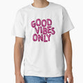 Good Vibes Only (Pink) by RanRanDesigns - Adult & Kids T-Shirts, Sweatshirts & Hoodies apparel design preview 1
