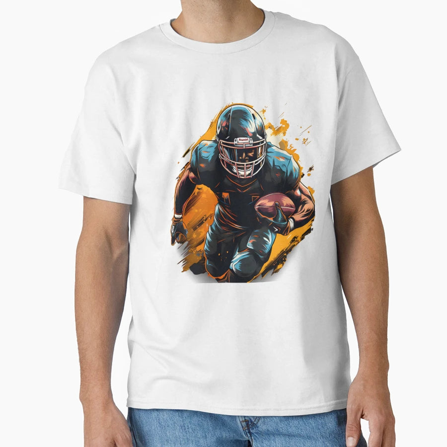 American Football Color Painting T-Shirt - Casual Everyday Wear Men Women - T-Shirt, Sweatshirt, Hoodie