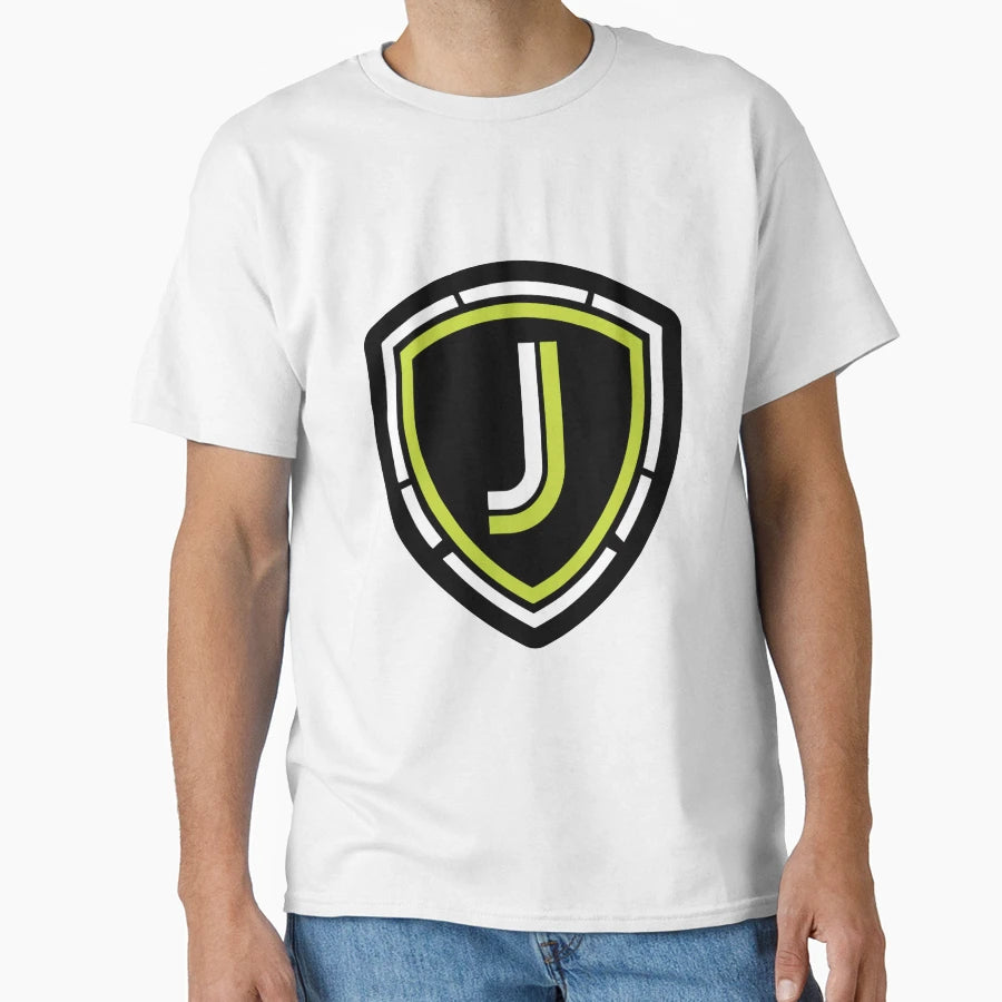 Illustration Letter J Esports Shield Logo T-Shirt - Novelty Apparel Unisex - T-Shirt, Sweatshirt, Hoodie