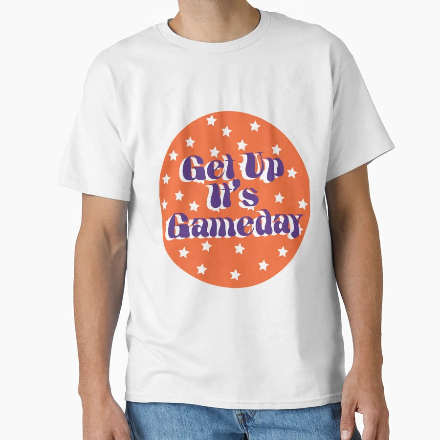 Get Up Its Gameday Pin T-Shirt - Minimalist Print Men Women - T-Shirt, Sweatshirt, Hoodie