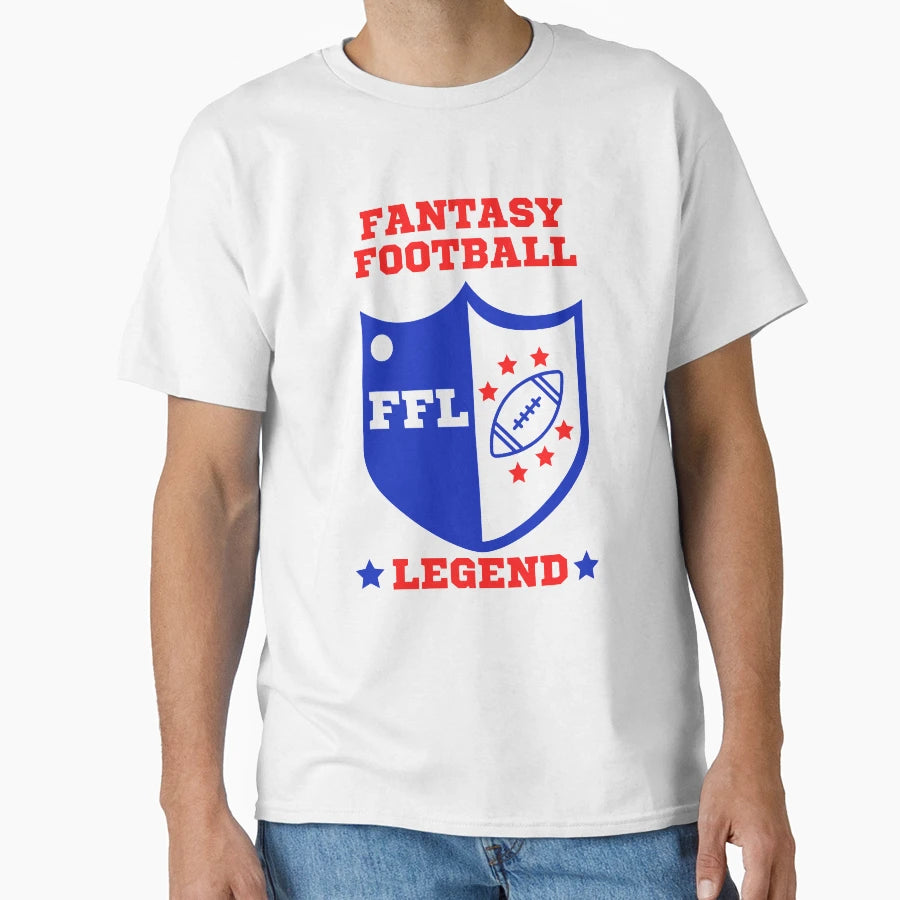 Fantasy Football Legend Red And Blue T-Shirt - Unique Graphic Men Women - T-Shirt, Sweatshirt, Hoodie