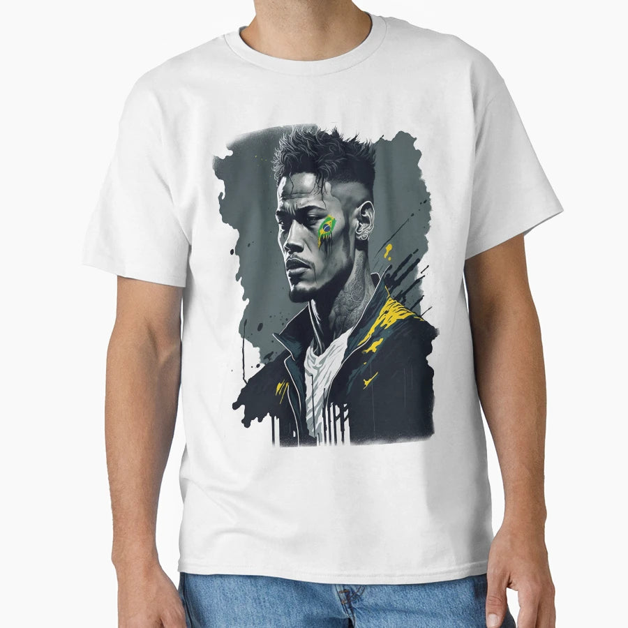 Neymar Jr Splash Art T-Shirt - Fun Novelty Design Men Women - T-Shirt, Sweatshirt, Hoodie