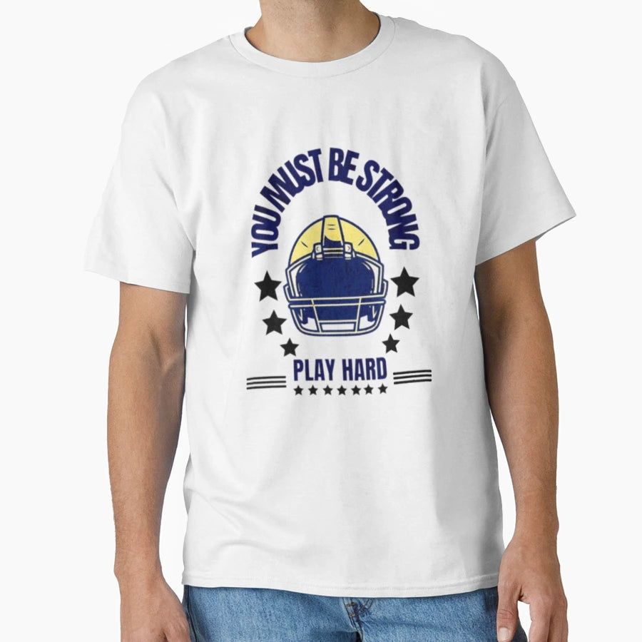 Must Be Strong American Football T-Shirt - Unique Graphic for Adults - T-Shirt, Sweatshirt, Hoodie