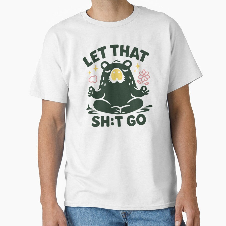 Let That Stuff Go Funny Meditating Capybara Yoga by - Adult & Kids T-Shirts, Sweatshirts & Hoodies apparel design preview 1