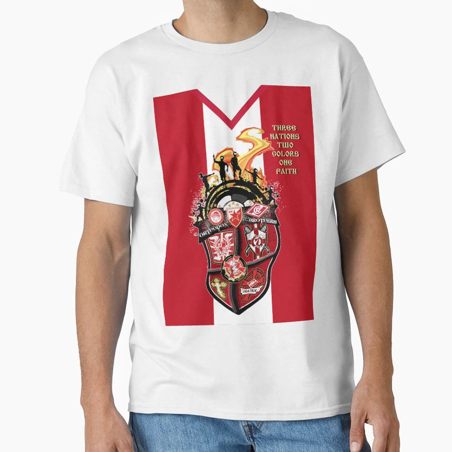 Jersy Orthodox Brothers Red Star Belgrade T-Shirt - Trendy Graphic Unisex - T-Shirt, Sweatshirt, Hoodie