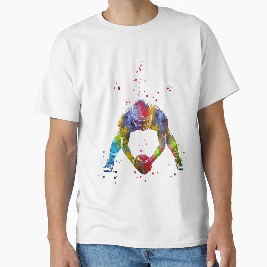 American Football Player T-Shirt - Aesthetic Graphic for Adults - T-Shirt, Sweatshirt, Hoodie