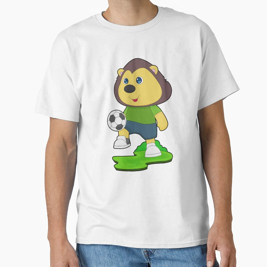 Lion Soccer Player Soccer T-Shirt - Trendy Graphic for Adults - T-Shirt, Sweatshirt, Hoodie
