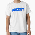 Hockey Player Jersey Text T-Shirt - Graphic Print Unisex - T-Shirt, Sweatshirt, Hoodie