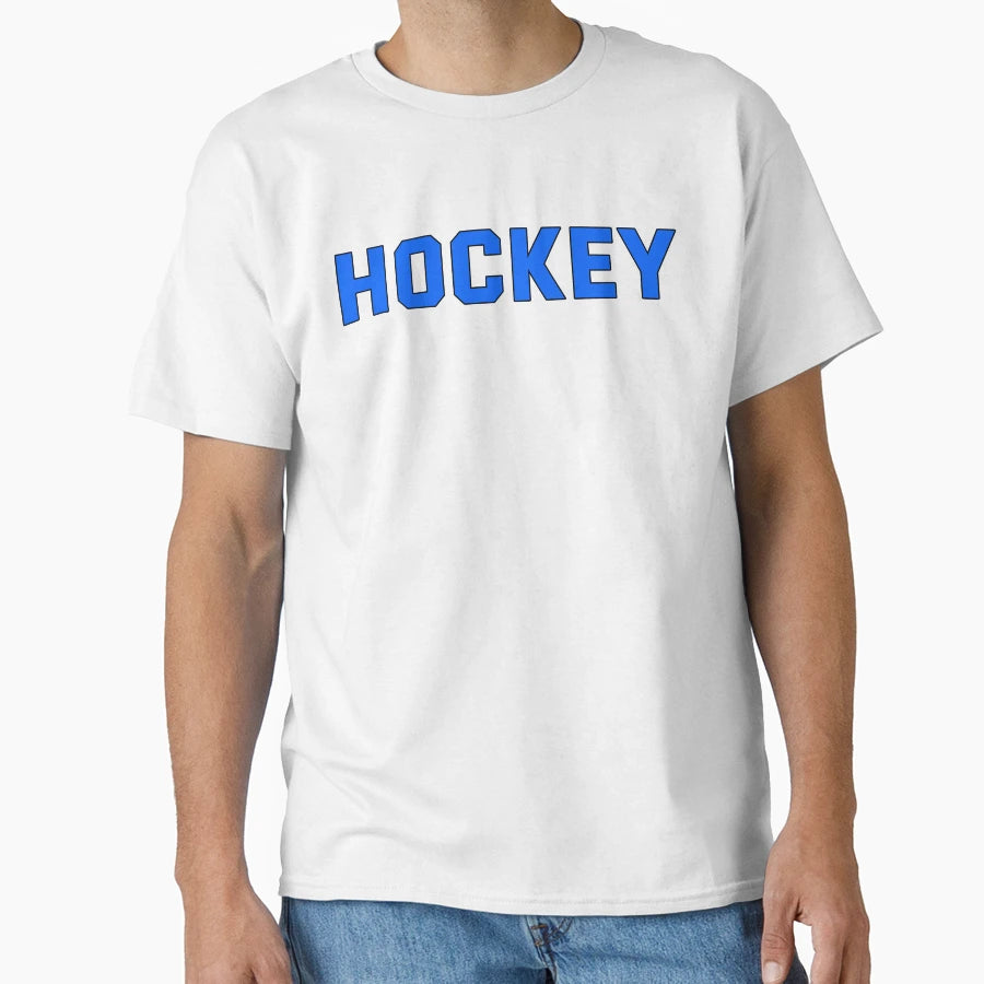 Hockey Player Jersey Text T-Shirt - Graphic Print Unisex - T-Shirt, Sweatshirt, Hoodie