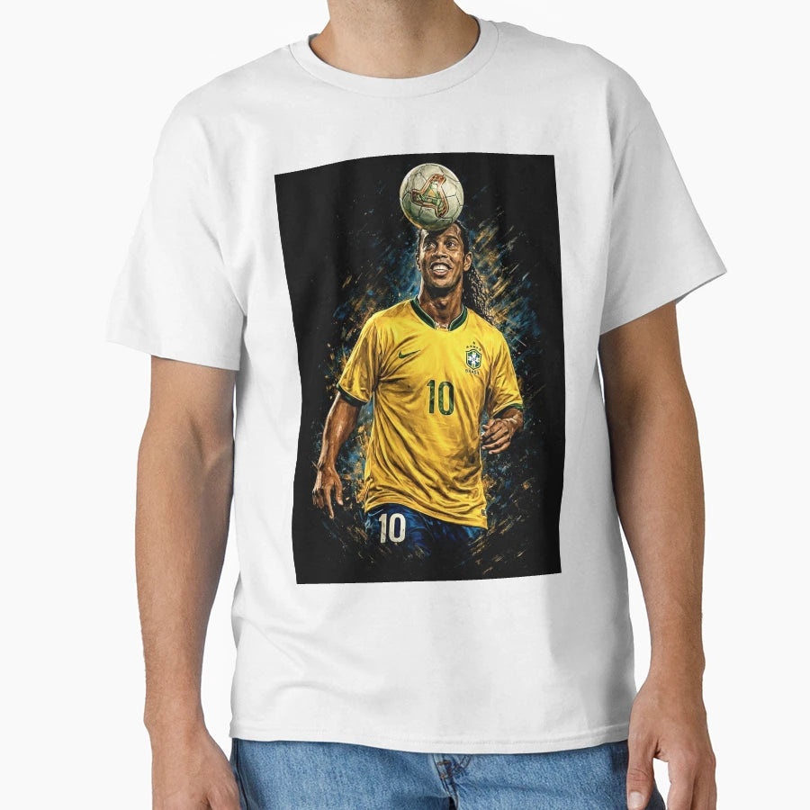 Ronaldinho R10 Football Legend T-Shirt - Graphic Print for Adults - T-Shirt, Sweatshirt, Hoodie