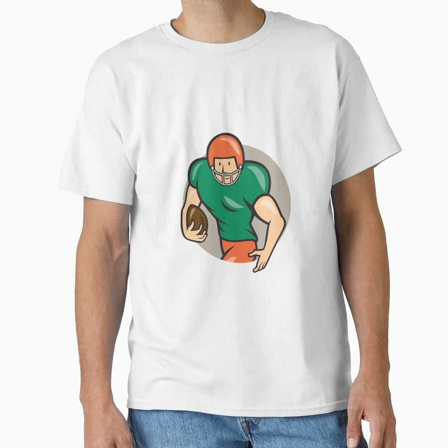 American Football Running Back Circle T-Shirt - Novelty Apparel for Adults - T-Shirt, Sweatshirt, Hoodie