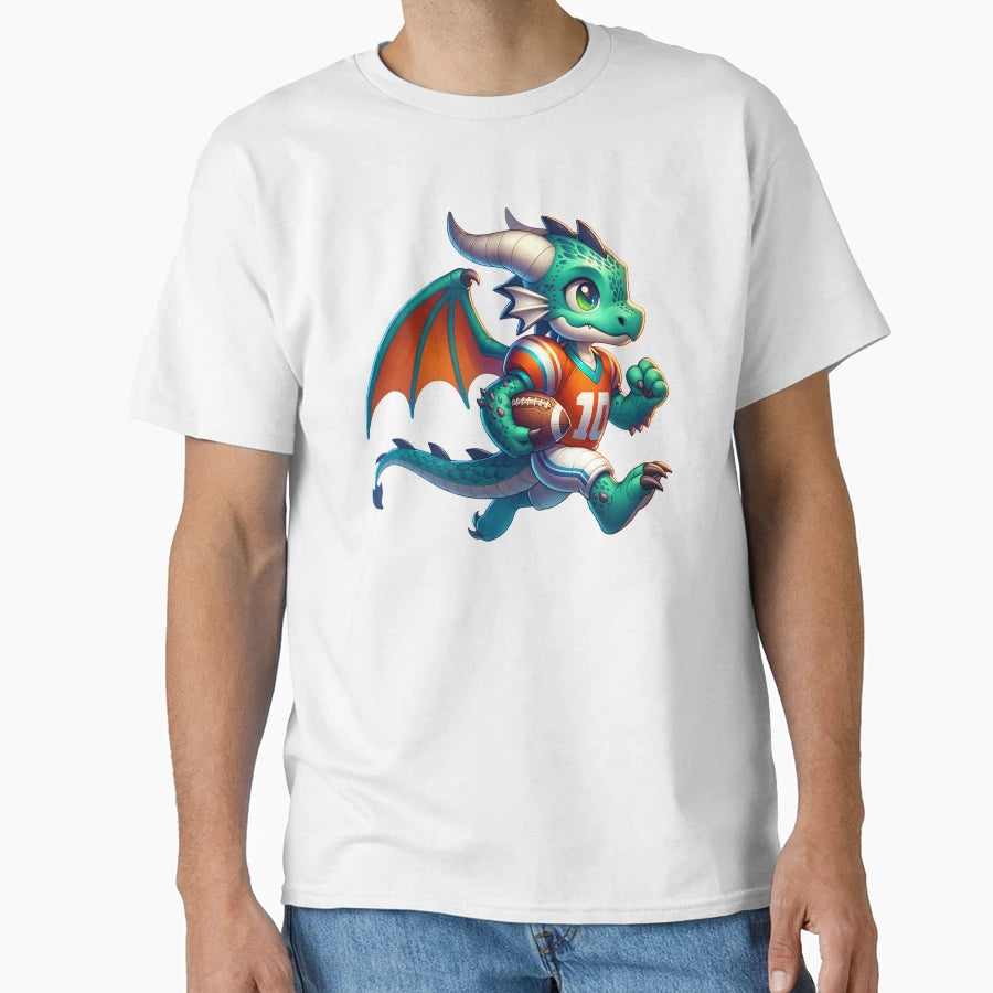 Fantay Football Dragon T-Shirt - Minimalist Print Men Women - T-Shirt, Sweatshirt, Hoodie