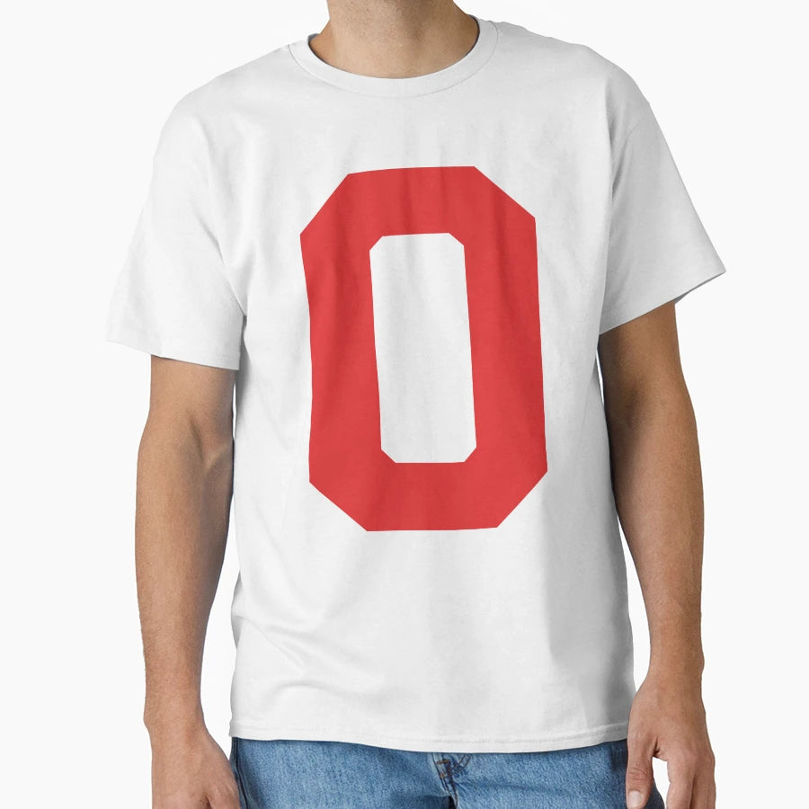 Number 0 Red Zero Sports Number 0 T-Shirt - Custom Art Print Unisex - T-Shirt, Sweatshirt, Hoodie