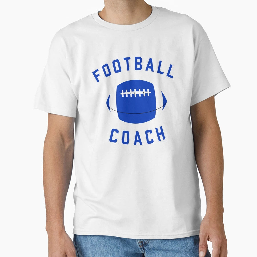 Football Coach Blue T-Shirt - Unique Graphic Unisex - T-Shirt, Sweatshirt, Hoodie