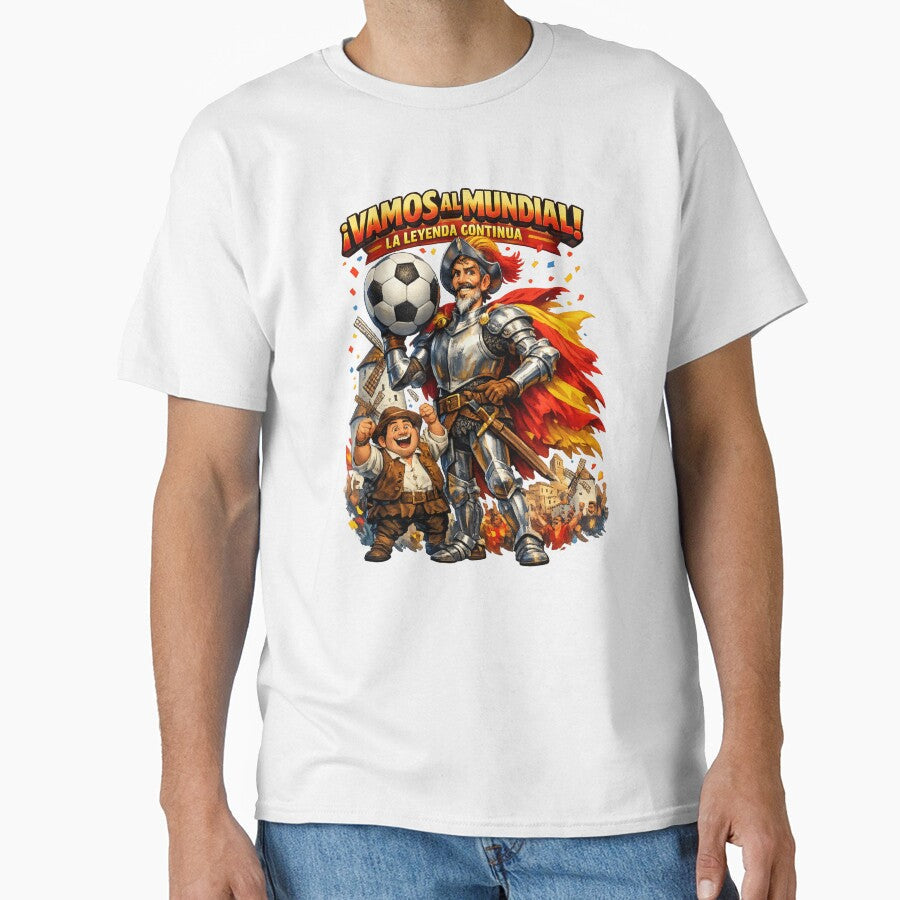 Spain World Cup 2026 Don Quixote Fan by Retro Arabica - Adult & Kids T-Shirts, Sweatshirts & Hoodies apparel design preview 1