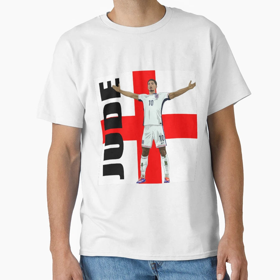 Jude Bellingham England Flag T-Shirt - Aesthetic Graphic for Adults - T-Shirt, Sweatshirt, Hoodie