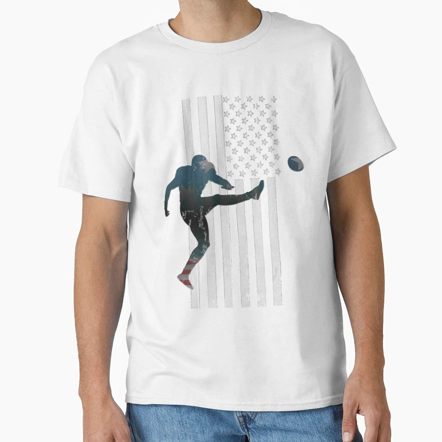 Football American Flag Usa Team Gift T-Shirt - Novelty Apparel Unisex - T-Shirt, Sweatshirt, Hoodie