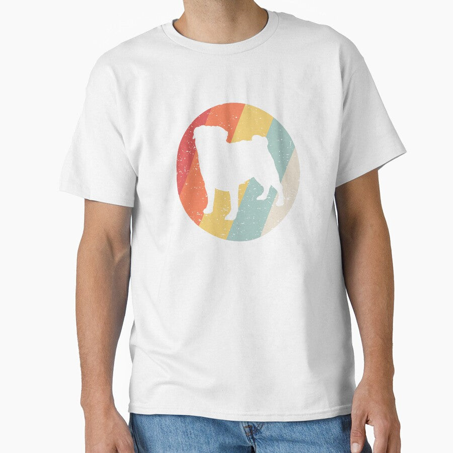 Vintage Retro Pug Dog by Vanover Designs - Adult & Kids T-Shirts, Sweatshirts & Hoodies apparel design preview 1