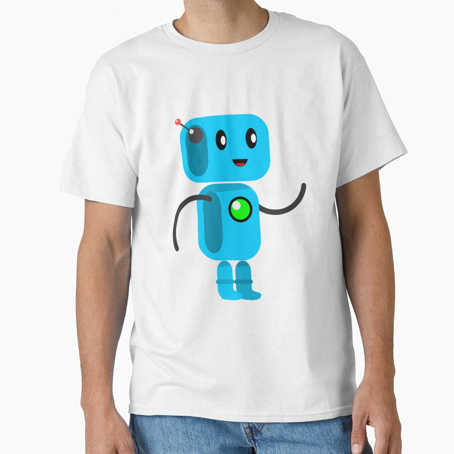 Adorable Robot With A Precious Face Drawn in The - Adult & Kids T-Shirts, Sweatshirts & Hoodies apparel design preview 1