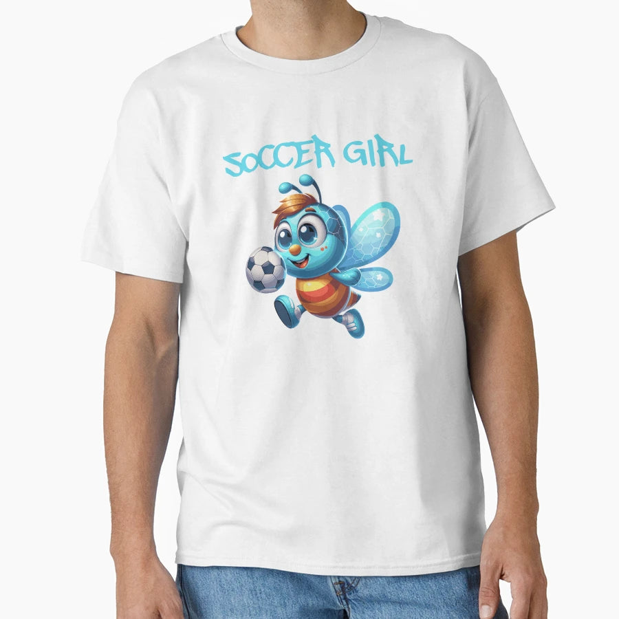 Funny Bee Soccer T-Shirt - Custom Art Print Unisex - T-Shirt, Sweatshirt, Hoodie