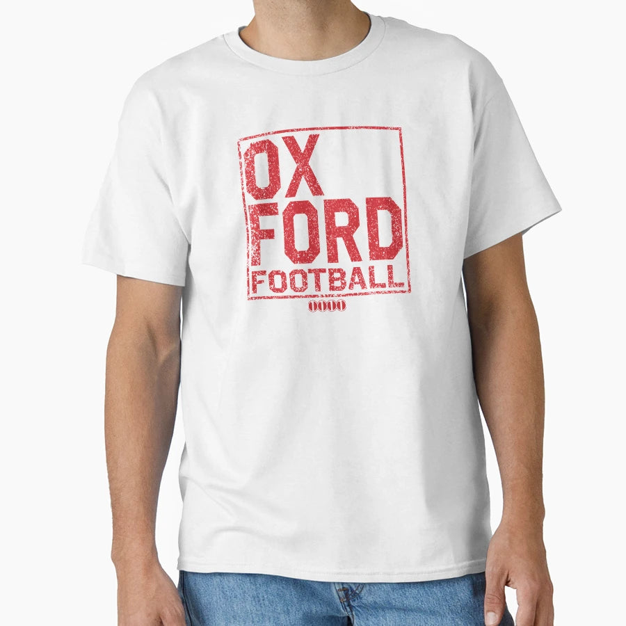 Oxford Football College Football Town T-Shirt - Minimalist Print Unisex - T-Shirt, Sweatshirt, Hoodie